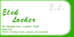 elek locher business card